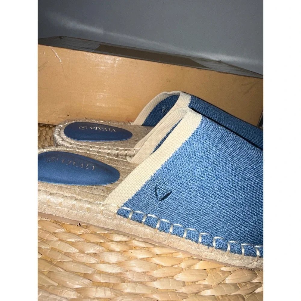 Vionic Blue Slip-On Espadrille Mules